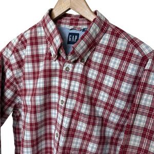 VTG! GAP Men’s XL Long Sleeve Button Up Shirt Pocket Heavy Cotton Plaid Casual